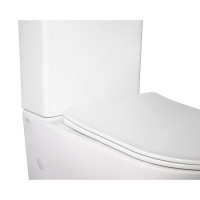 Унітаз-компакт Qtap Stork безобідковий з сідінням Soft-close QT15222178W