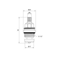 Кран-букса Lidz (BRA) 53 01 031 01 гума 1/2"