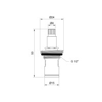 Кран-букса Lidz (BRA) 53 01 023 00 кераміка 3/8"