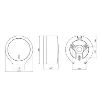 Тримач для туалетного паперу Qtap Pohodli 270 мм QTDP100BP White/Black (Drzak)