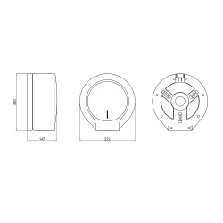 Тримач для туалетного паперу Qtap Pohodli 270 мм QTDP100SP White/Grey (Drzak)