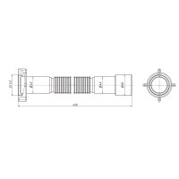 Гнучка труба Lidz (WHI) 60 01 G002 01 з накидною гайкою 1 1/2" довжина 1200 мм