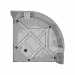 Lidz Душовий піддон KAPIELKA ST80x80x15 низький, напівкруглий, діаметр зливу 52 мм