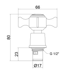 Кран-букса Lidz (CRM) 53-22 000 00 1/2" з ручкою (пара)