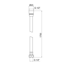 Шланг для душу Lidz (CRM) 50 09 175 00 1,75 м