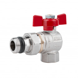 Кран кульовий Icma FAR. ROSSA 1\2" кутовий №362