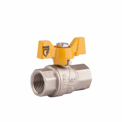 Кран кульовий 1/2" внутрішня * 1/2" внутрішня (для газу) метелик Forte