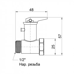 Клапан до бойлеру з ручкою SD