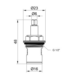 Кран-букса Lidz (BRA) 53 01 022 01 кераміка 1/2"