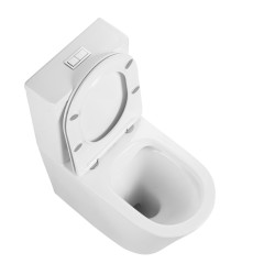 Унітаз-компакт Qtap Stork безобідковий з сідінням Soft-close QT15222178W