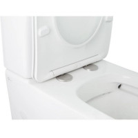 Унітаз-компакт Qtap Stork безобідковий з сідінням Soft-close QT15222179W