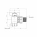 Кран кульовий Icma FAR. ROSSA 1" кутовий №361