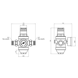 Фільтр самопромивний SD Forte 1/2 "з редуктором SF128W15