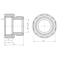 Муфта обтискна SD Forte 20х3/4" В SF171W2020