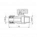 Кран кульовий 20 * 3/4" зовншіня Forte