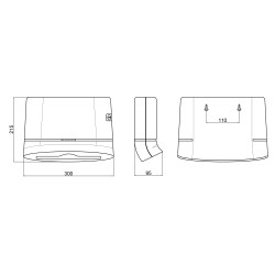 Тримач для паперових рушників Qtap Pohodli 300 мм QTDR600SP Brushed Nickel (Pobut)