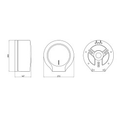 Тримач для туалетного паперу Qtap Pohodli 270 мм QTDP100SP White/Grey (Drzak)