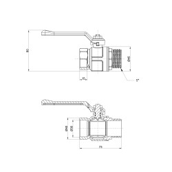 Кран кульовий Icma 1" прямий №352