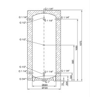 Теплоакумулятор Thermo Alliance TA-ТАМ-00 500 з ізоляцією 60 мм
