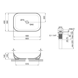 Раковина-чаша Qtap Robin 610x400x145 White QT13112143PW