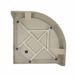 Lidz Душовий піддон KAPIELKA ST80x80x15 низький, напівкруглий, діаметр зливу 52 мм