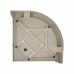 Lidz Душовий піддон KAPIELKA ST80x80x15 низький, напівкруглий, діаметр зливу 52 мм