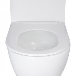 Унітаз підвісний Qtap Robin Mew безобідковий з сидінням Soft-close QT1333046EUQW