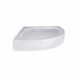 Lidz Душовий піддон KAPIELKA ST80x80x15 низький, напівкруглий, діаметр зливу 52 мм