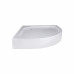 Lidz Душовий піддон KAPIELKA ST80x80x15 низький, напівкруглий, діаметр зливу 52 мм