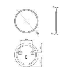 Дзеркало Qtap Virgo R600 з LED-підсвічуванням QT1878250660W