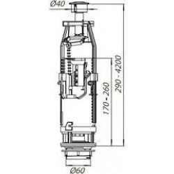 Арматура спускна SoloPlast AC-05 1 кнопка