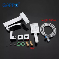 Змішувач для ванної Gappo G3207-8 з пласким аератором