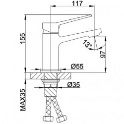 Змішувач для раковини Frap F1062 латунь