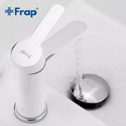 Змішувач для раковини Frap F1041 лат.корпус білий хром