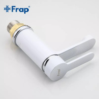 Змішувач для раковини Frap F1041 лат.корпус білий хром