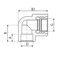 Коліно 25 * 3/4" внутрішня Ital PPR