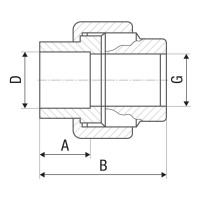 Американка 20 * 1/2" внутрішня довга Ital PPR