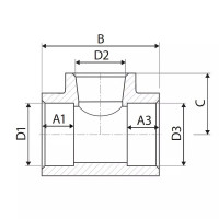 Трійник 25 * 20 * 25 Ital PPR