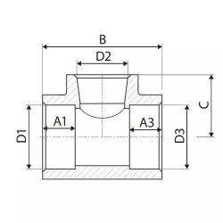 Трійник 25 * 20 * 25 Ital PPR