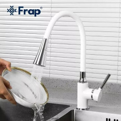 Змішувач Frap F4044-8 силікон білий/хром