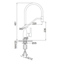 Змішувач Frap F4497-9 силікон сірий