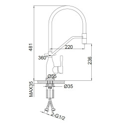 Змішувач Frap F4497-9 силікон сірий
