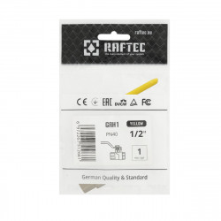 Кран кульовий 1/2" внутрішня * 1/2" внутрішня ГАЗ RAFTEC важіль