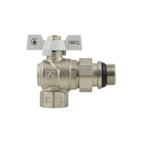 Кран кутовий з американкою 1" з антипротіканням WRBS-3 Raftec WHITE