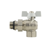 Кран кутовий з американкою 1" з антипротіканням WRBS-3 Raftec WHITE
