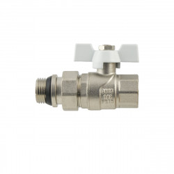 Кран кульовий з американкою 1/2" з антипротіканням метелик WRB-1 Raftec WHITE