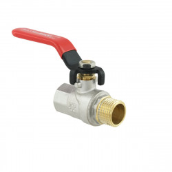 Кран кульовий 1/2" внутрішня * 1/2" зовнішня RAFTEC червоний важіль