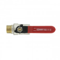 Кран кульовий 1/2" внутрішня * 1/2" зовнішня RAFTEC червоний важіль