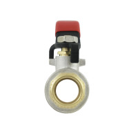 Кран кульовий 1/2" внутрішня * 1/2" зовнішня RAFTEC червоний важіль