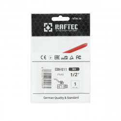 Кран кульовий 1/2" внутрішня * 1/2" зовнішня RAFTEC червоний важіль